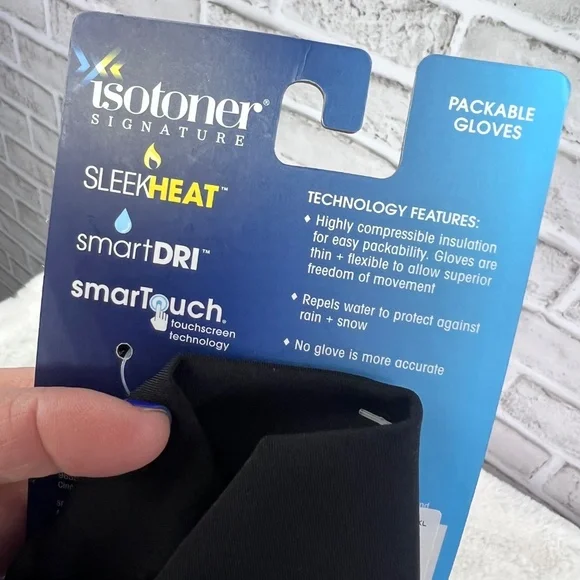 NWT ($54)🤩 |•ISOTONER•| Touch Screen Smart Dri Sleek Heat Gloves L/XL - Picture 5 of 8